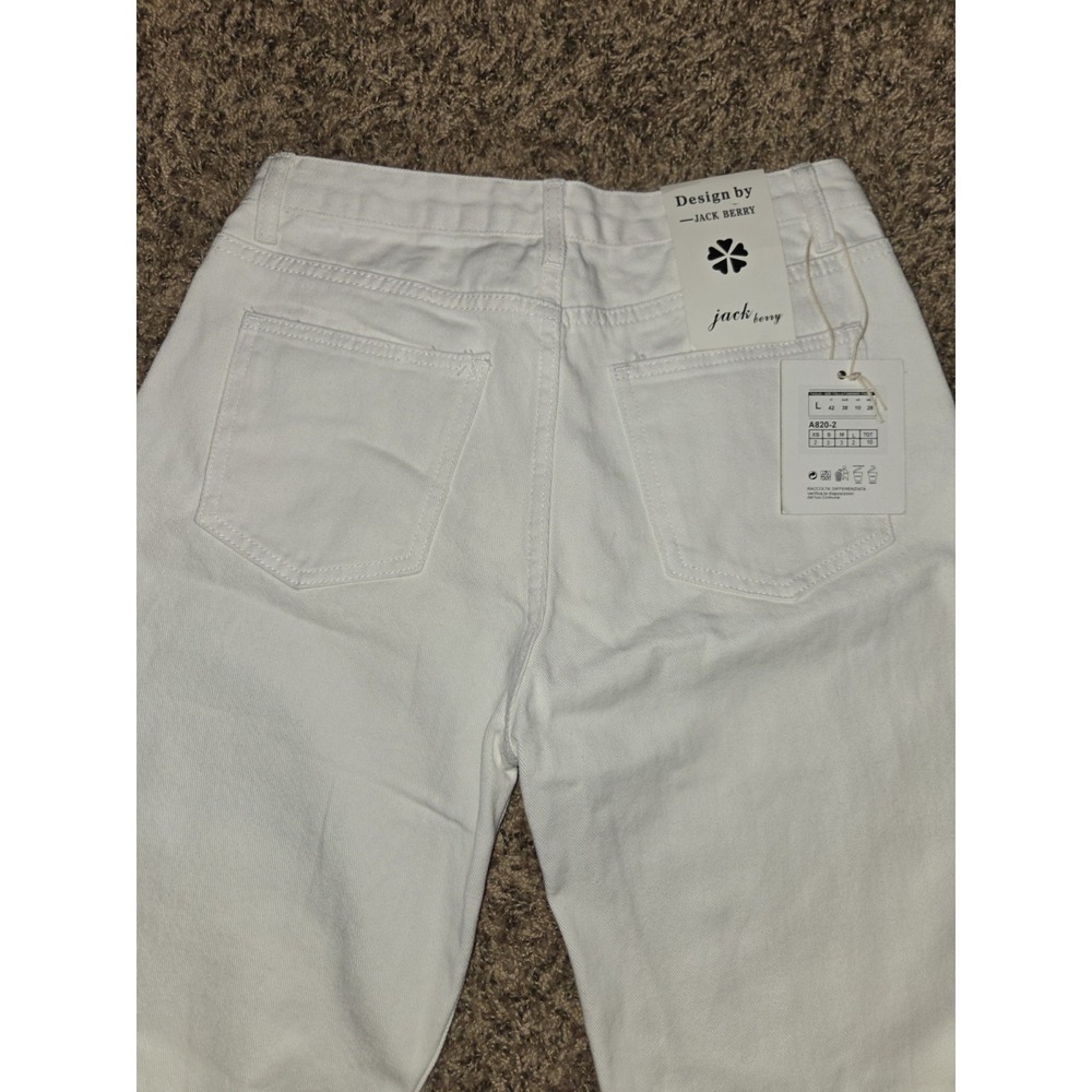 NWT Women's White Wide-Leg Jeans Size 30x33.5 Summer Preppy - Picture 7 of 15